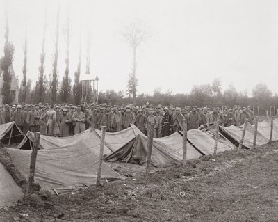 Deutsche Gefangene in Reigersvliet an der belgischen Front, 6. März 1918 von French Photographer
